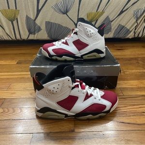 2014 Air Jordan 6 Retro ‘Carmine’ Size 9.5M Used w/ Replacement Box